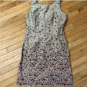 NWOT Floral Sleeveless Dress - Gray and Red